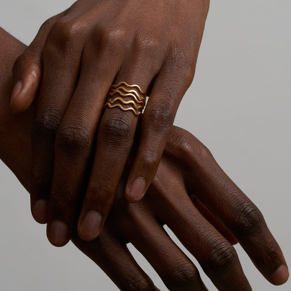 Surfrider Wave Ring 19k Gold