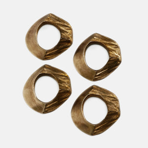 Glacier Napkin Rings, Bronze - set of 4