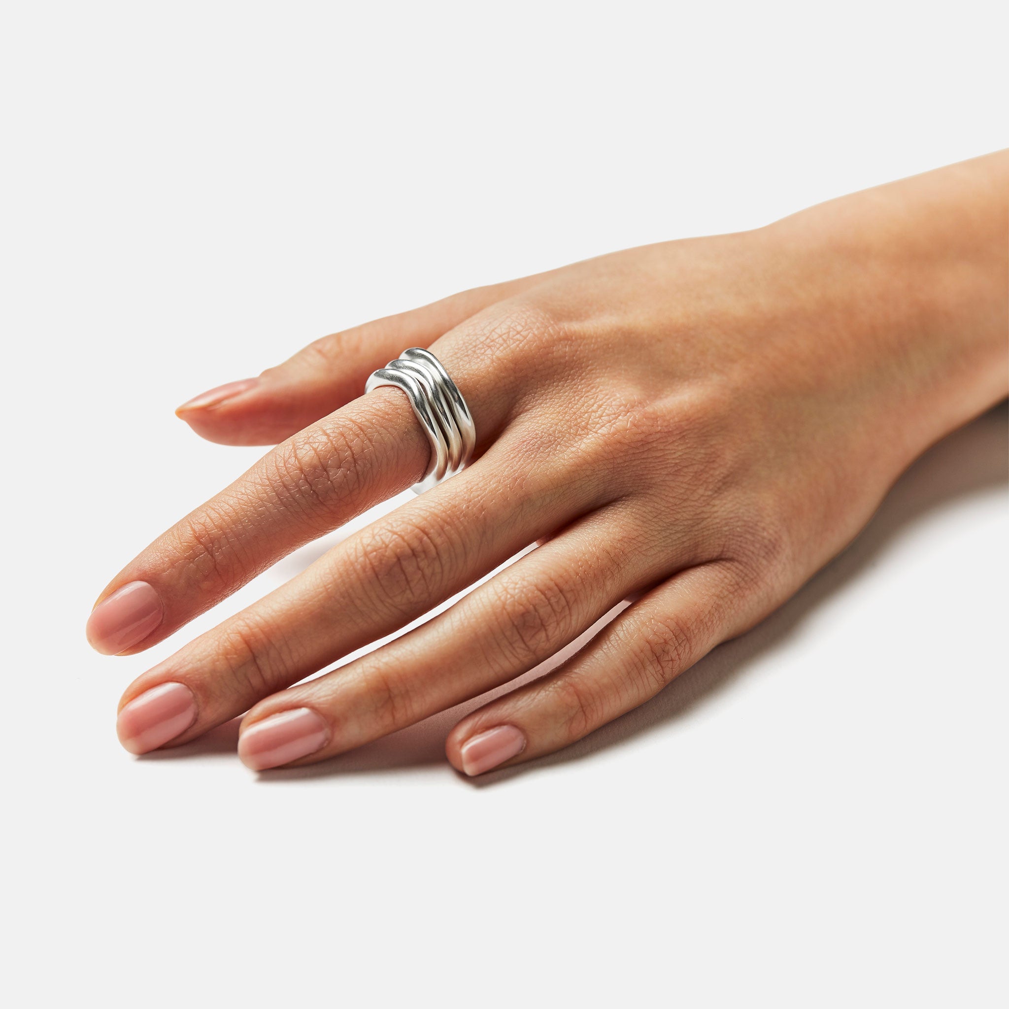 Thin Wave Sterling Silver Squiggle Stacking Ring – 925 Band, Sizes 2-10, Everyday Minimalist
