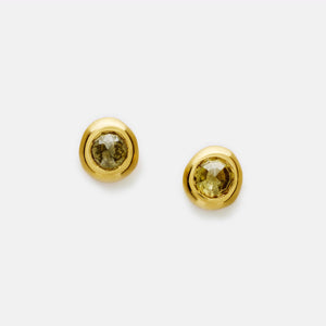 Rosie Studs with Colored Diamonds, 19K